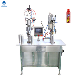 China Factory direct sale QGBES 700 ml semi-automatic bag on valve Fire extinguishing agent spray filling machine 